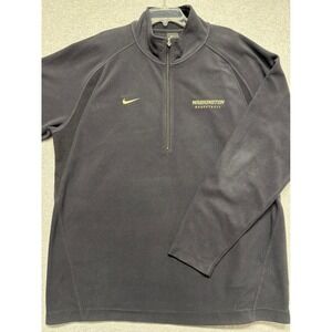 Nike Washington Basketball Therma-FIT 1/4 Zip Fleece Pullover Mens XXL Black